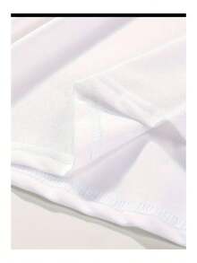 Basic Printed T-Shirt, Loose And Comfortable - White - View 4
