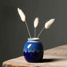 Handmade Ceramic Vase - Unique Geometric Design, High-Temperature Glaze, Soft Vibrant Color Options, Suitable For Home Decor, Holiday And Birthday Gifts, Artist Home Decor | Retro Style Vase | Textured Ceramic - A - View 14