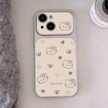 SANRIO 1个新款奢华可爱卡通时尚毛绒猫爪印花手机壳，适用于 17 Pro Max、17 Pro、17 Air、17、16、15、14、13、12、11 Pro Max，高品质保护手机壳，Hello Kitty、气球、蛋糕、快乐、星星、粉色蝴蝶结、厨师猫、卡通波点、手机壳、母亲节、Kitty、Kuromi、爱心、最佳礼物、精致、奢华 - 彩色 - 查看 2