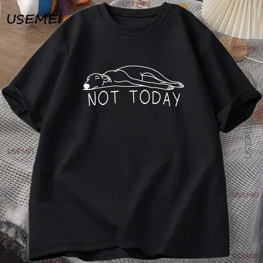 Camiseta Greyhound Not Today para hombres y mujeres, camisetas gráficas divertidas de Sighthound, pantalón corto informal de manga para hombre, ropa de calle de alta calidad - forma - Ver 1