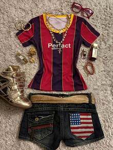 Camiseta casual de mujer de cuello redondo con estampado de leopardo clásico y contraste de color, diseño de estampado de leopardo vintage y contraste de color albaricoque, adecuado para el verano, moda, camiseta de moda, camiseta hermosa, regalo para hermanos, regalo para hermanas, regalo para mamá, regalo del Día de la Madre, top casual pero de moda - Rojo - Ver 1