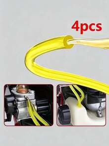 4 piezas Juego de mangueras de combustible amarillas para motores de 2 tiempos, Juego de tubos de combustible de repuesto universal para sierras de cadena, recortadoras, sopladores de hojas y cortadoras de césped, compatible con Poulan, Craftsman - A - Ver 6