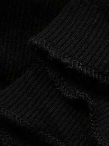 Vestido mini elegante de mujer con tirantes de espagueti, plisado y de unicolor, vestido de verano para la temporada de regreso a la escuela - Negro 4 - Ver 4