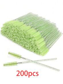 600/500/300/200/100/50 Pieces Of Multi-Color Crystal Eyelash Brush, Suitable For Grafting Eyelashes, Trimming Eyebrows, Eyelash Lifting, Makeup Tools, Suitable For Nail Salons, Travel, And Daily Use (Six Colors To Choose From) - Multicolor - View 34