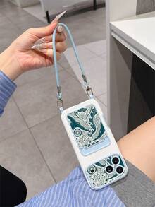 Ocean Whale Pattern TPU Shockproof Phone Case, Suitable As Holiday Gift Compatible With Apple IPhone 11 12 13 14 15 16 Pro/Pro Max/14 15 16/17, Unisex - Multicolor - View 2