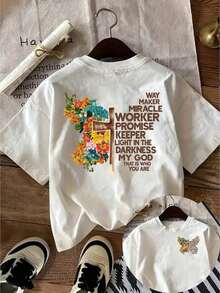 Camiseta con Estampado de Mariposa en Ambos Lados, Camiseta Casual de Manga Corta con Cuello Redondo y Estampado Frontal y Trasero, Adecuada para Verano y Primavera, Camiseta de Manga Corta, Ropa de Mujer 2026-Camiseta Casual-Blusa Unisex de Estilo Vintage Urbano, Camiseta Holgada de Algodón de Manga Corta con Cuello Redondo, blusas para mujer. blusas.blusas casuales para dama. - Blanco - Ver 1