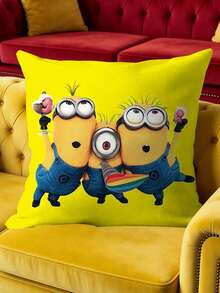 Bộ vỏ gối trang trí in hình các nhân vật Minions, gồm 4 thiết kế sống động với nền màu vàng rực rỡ và họa tiết nhóm/đơn lẻ ngộ nghĩnh. Được làm từ chất liệu mềm mại, mịn màng với hình in sống động, không phai màu, những chiếc vỏ gối này sẽ mang đến nét vui tươi, đáng yêu cho ghế sofa, giường ngủ hoặc không gian trang trí theo chủ đề, hoàn hảo cho những người hâm mộ các nhân vật biểu tượng này. - Nhiều kiểu dáng - Xem 4