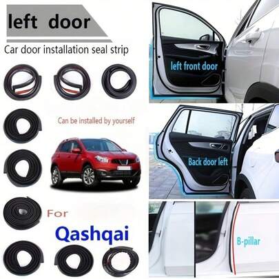 Universal Car Door Seal Strip, Soundproof Sealing Strip For Qashqai, Door Noise Reduction Waterproof Seal Strip, Shock Absorbing Gasket, Dust-Proof Soundproof Sealing Strip Modification, Car Accessories Shock Absorbing Gasket, Soundproof Strip For Full Car, Center Console Accessories, Car Door Interior Cleaning Seal Strip, Car Door Seal Strip, Front Door Seal Strip, Car Door Rubber Cover, Rubber Door Seal Strip, Reduce Wind Noise And Leakage