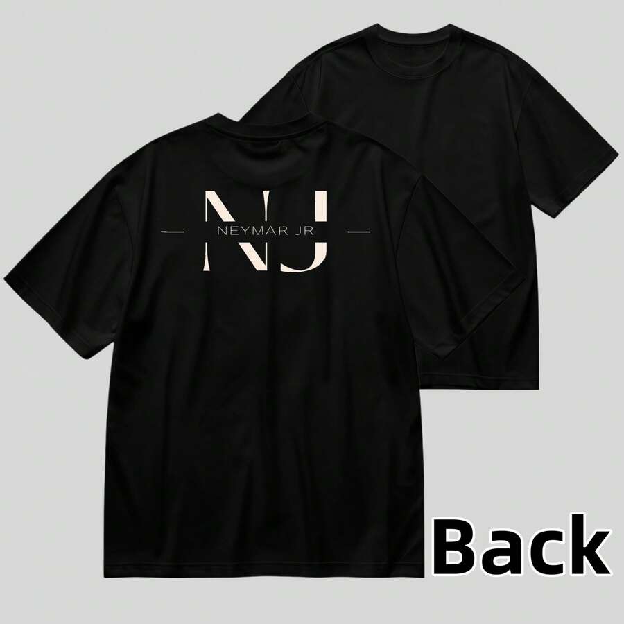 One Unisex, Loose-Fitting, Crew-Neck, Short-Sleeve T-Shirt (180gsm) Designed By Y2K Artists In The Bababask Style, Made From 100% Pure Cotton. These Casual And Versatile T-Shirts Are Suitable For Streetwear, Everyday Wear, Camping, Concerts, Hip-Hop, Rock, And Rap Events, And Feature Celebrity-Inspired Designs. Ideal For Festivals, Autumn, And Year-Round Wear. - 黑色4 - 查看 1