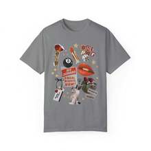 Camiseta unisex de cuello redondo, holgada, de algodón puro, estilo casual, con estampado de collage retro "Girl Power", nuevo estilo de comercio exterior. - Blanco - Ver 3