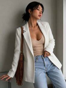 Women Blazers - White - View 4