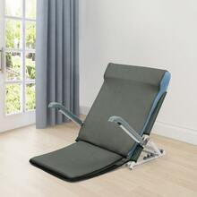 Respaldo de cama ajustable con reposabrazos y cojín de espuma, portátil, respaldo de malla plegable con ángulo ajustable en 5 posiciones para personas mayores y pacientes para leer y relajarse, azul marino y gris. - Verde - Ver 12