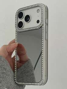 Luxury Electroplated Mirror Camera Protection Phone Case Compatible With IPhone 17 Pro Max, 17Pro, 17, 16, 15, 14, 13 Pro Max, 17Air, Fashionable Protective Back Cover - Silver - View 5