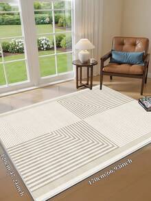 Faux Cashmere Area Rugs For Bedroom, Modern Minimalist Style, Cool Rugs Living Room, 1 Count Home Decor Carpet, Washable Runner Rug, Mat Home Decor For Kitchen, Bathroom, Dining, Fluffy And Simple, Create A Unique, Niche, And Cozy Vibe - Beige - View 19