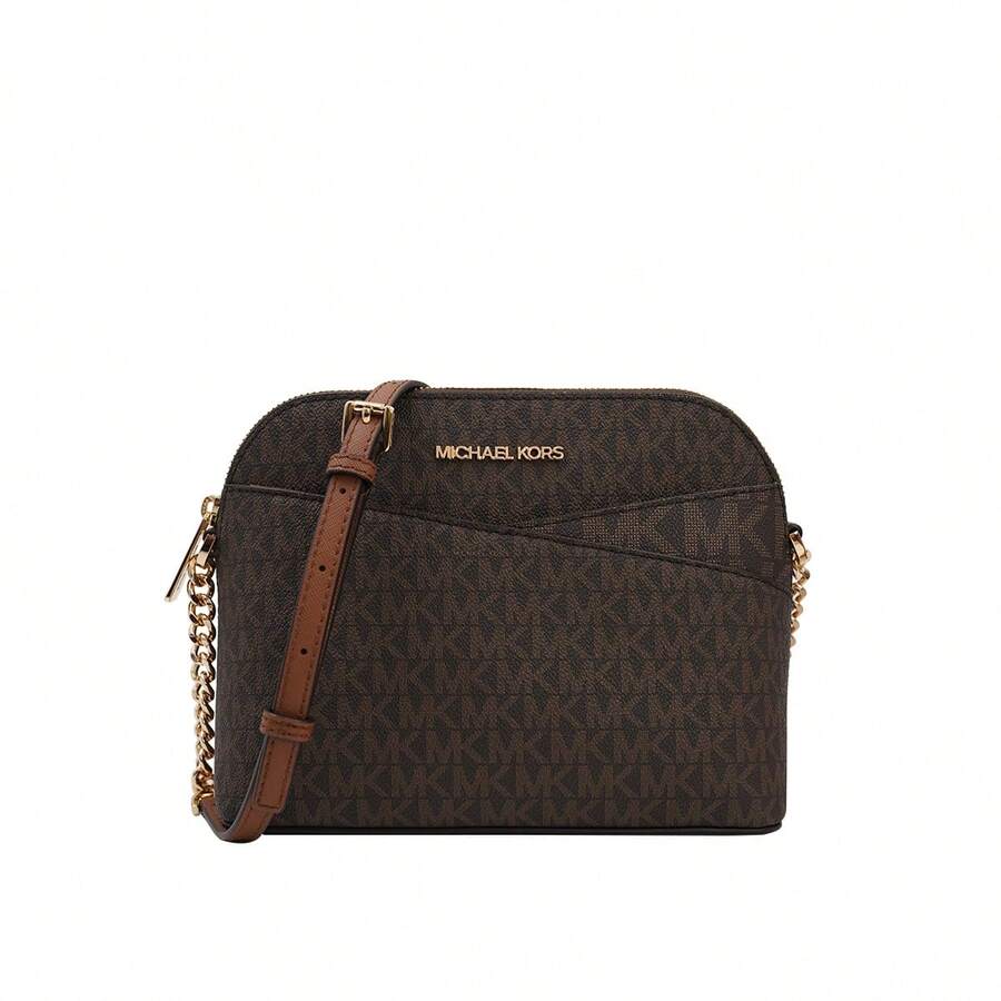 Michael Kors Jet Set Travel Printed Women's Shoulder Crossbody Shell Bag 35F1GTVC6B BROWN - 棕色35F1GTVC6B BROWN - 查看 1