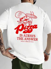 Printed Short-Sleeved Summer T-Shirt - White - View 1
