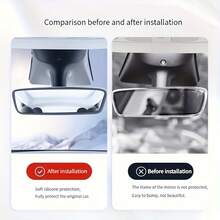 Silicone Rearview Mirror Protective Cover - Soft Anti-Scratch Sleeve, Multi-Color Options, Universal Fit For Most Vehicles, Easy-Install Interior Decorative Accessory - Multicolor - View 4