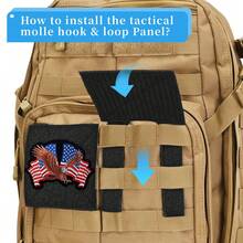Molle Patch Panel, Tactical Molle Multifunctional Backpack Bottom Convenient Outdoor Name Sticker Felt Molle Patch Board With Additional Base Morale Patch Bottom Tactical Vest Functional Base Tactical Backpack Accessory - Multicolor - View 3