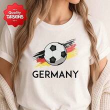 Camiseta de fútbol con la bandera de Alemania, descarga digital con gráficos de fanático del fútbol de Alemania, diseño de sublimación de la Copa del Mundo para C-RICUT220 g T-Shirt Unisex de Moda – Corte Moderno y Material Fresco blusas elegantes dama mujer premium disfraz halloween navidad blusas para dama casuales - Negro - Ver 6