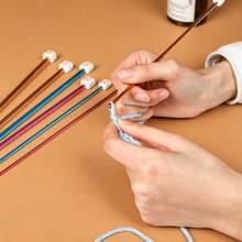 11pcs/Set 27cm Colorful Metal Crochet Hooks Kit Includes 20 Stitch Markers + 1 Scissor, Random Color, DIY Knitting Tools - Crochet Set - View 8