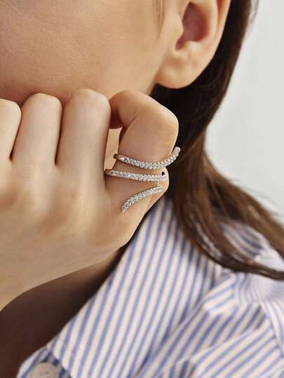 1pc Exquisite Cubic Zirconia Ring, Women's Valentine's Day Gift, Suitable For Wedding, Engagement, Anniversary, Party And Other Occasions, Also Suitable As A Gift For Mother, Mother's Day, Etc.