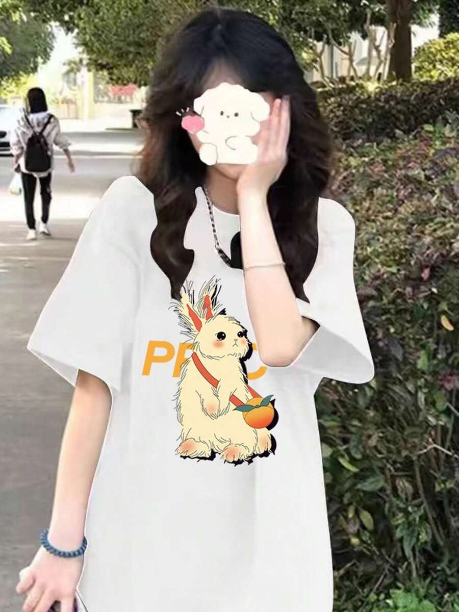 Camiseta de mujer, de algodón puro, de manga corta, adecuada para usar en capas durante el verano, estilo sencillo, corte casual y holgado, diseño de talla grande, ideal para el uso diario y en casa, con corte de hombro regular, cómoda y natural, versátil y elegante, fácil de crear varios looks, se puede usar sola o combinada con chaquetas y pantalones, fácil de combinar, tela agradable al tacto y transpirable, absorbe el sudor y no se siente pesada, diseño clásico de cuello redondo que estiliza la línea del cuello, adecuada para varios tipos de cuerpo, altamente adaptable, atemporal y fácil de cuidar, un artículo imprescindible para el armario, ideal para primavera, verano y otoño. - Blanco - Ver 1
