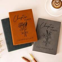 Customized Notebook And Fountain Pen Gift Set - Customized Fashionable Jade Fastener Notebooks, Customized Retro Monthly Flower Notebook Sets, Personalized Name And Floral Engraving, Gift Box With Fountain Pen And Refills For Her Or Him - CP Notebook - View 4