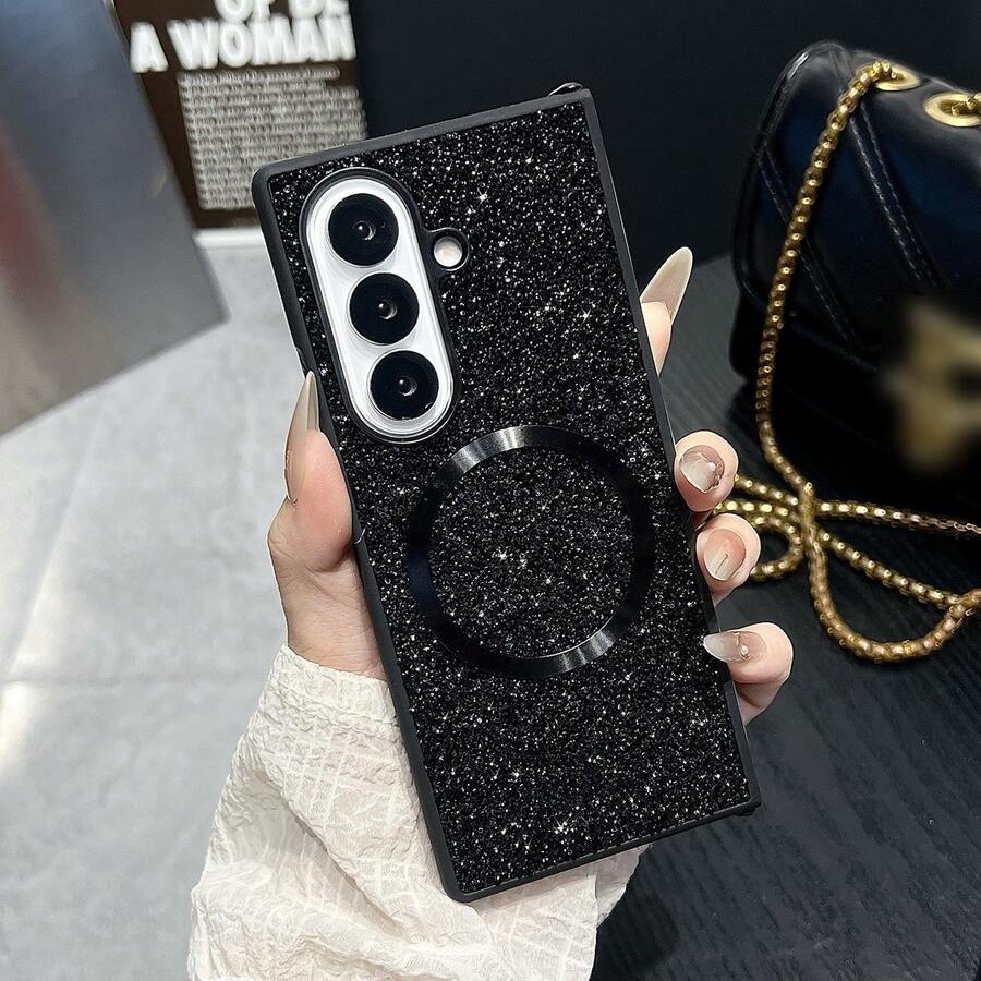 keshengtai 1个闪亮水钻磁吸手机壳，适用于三星Galaxy Z Fold 7 6 5 4 3 5G