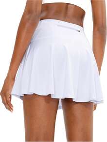 High-Waisted Golf Skirt For Women, Pleated Design With Functional Back Pocket, Perfect For Tennis, Casual Wear, Available In Various Colors - 白色 - 查看 4