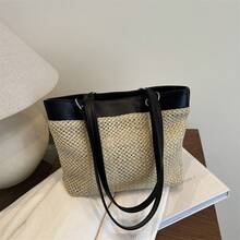 BV Bottega Small Andiamo Bolso de mujer tejido a mano de cuero genuinoBolsodebolso de manotipocuboconpatróntejidoparamujer,bolsodemarca,elegantebolsodemanoparaseñorabolsaderegaloexquisita,bolsodebolso de manodelujoparamujer,bolsocruzadodemodaparamujer,adecuadoparachicas,estudiantesnivel universitariodamasdeoficina,madresdemedianaedadparausodiario,comprasoficina,clase,reuniones,citas,actividadesalairelibretambiénunregaloidealparaBolso de paja hecho a mano de gran capacidad para mujer, nuevo bolso de hombro tipo cesta versátil y casual 2026, bolso de playa para vacaciones. - Marrón - Ver 3