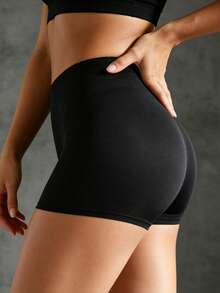 Runway Rest Women's Tummy Control Padded Butt Lifter Shaping Shorts Removable Padded Boxer Briefs - Black - View 6