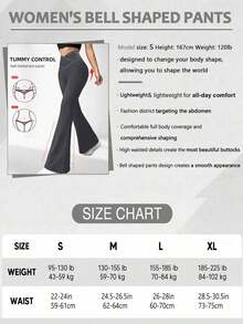 Pantalones acampanados con cintura cruzada para mujer, pantalones deportivos y de yoga de unicolor de poliéster de alta elasticidad, pantalones casuales largos con cintura cruzada, mallas ajustadas de unicolor para entrenamiento, pantalones de pierna ancha de tejido de punto adecuados para fitness y uso casual, negro, primavera - Gris Oscuro - Ver 5
