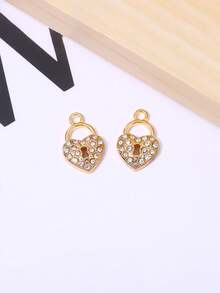 20 chiếc mặt dây chuyền hình trái tim tối giản, thanh lịch làm từ hợp kim kẽm, phụ kiện trang sức tự làm. - 20 cái - Xem 3