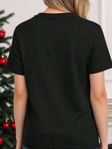 I Highly Recommend The "I'm Not Okay" Women's T-Shirt. It's A Casual, Short-Sleeved Summer Tee, Machine Washable, And Perfect For Vacations, Streetwear, And Sports. | Juneteenth, Father's Day, And The 4th Of July: Easy-To-Match Outfits - 黑色 - 查看 4