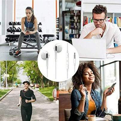 High-Quality Semi-In-Ear Wired Headphones And Microphones - Perfect For Mobile Phones, Computers, Games, Karaoke, In-Ear Wired Control With Microphone, High Sound Quality, 3.5mm Interface Universal, Suitable For Both Men And Women, Gift For Friends
