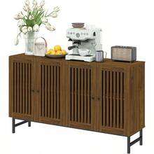 Buffet Storage Cabinet With 4 Doors,Kitchen Sideboard With Storage,Coffee Bar Cabinet For Kitchen,Living Room,Natural - 預設 - 查看 4