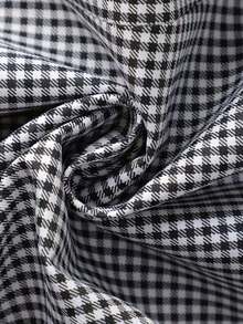 Chaleco casual de mujer con botones frontales y bolsillos, de tela tejida a cuadros, para primavera, otoño y verano - Negro - Ver 11