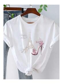 Oversized Cotton T-Shirt - Unisex, Printed, Urban Style, Casual Summer, Loose And Comfortable Fit. - White - View 1