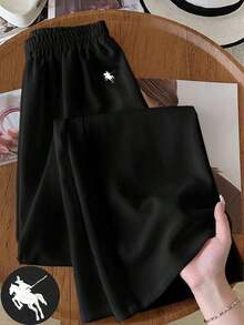 Pantalones casuales de unicolor para mujer, aptos para el verano - Blanco - Ver 5