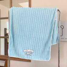 1 Piece Sanrio Kitty Cartoon Candy Strip Bath Towel Set, Cute Coral Fleece, Water Absorbent, Quick Drying, Wearable, Thickened Bath Towel - Multicolor - View 7