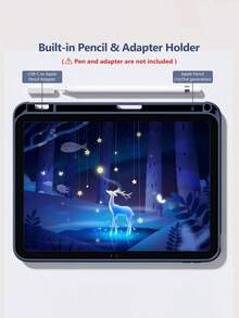 Shockproof Case Compatible With Ipad 11th Generation 2025 & 10th Generation 2022, Pencil Holder, Clear Hard Back Shell, Auto Sleep/Wake Function, Dark Blue - Navy - View 3