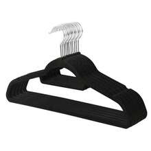 10 Paquete de Perchas Acolchadas para el Hogar, Antideslizantes, Sin Costuras, Anti-Rozaduras en los Hombros, Perchas Organizadoras, Tendederos de Ropa - Negro - Ver 4