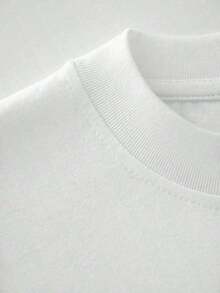 Premium Cotton Casual T-Shirt For Bridesmaids, 220g, Bridal Theme, Cotton T-Shirt, 1 Piece, Graphic Print Celebration T-Shirt, Fashion Style, Short Sleeve, Round Neck, Comfortable Top For Everyday Wear, Gift Idea For Her, Happy Easter, - 白色 - 查看 4