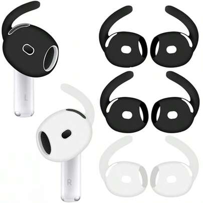 Replacement Silicone Eartips Ear Hook Cover, Anti Lost In-Ear Ear Caps Earhooks Soft Flexible Headphone Earbuds Accessories For AirP*Ds 4