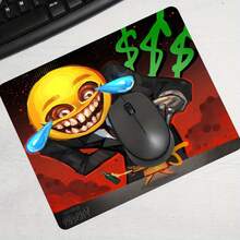 Funny Money Square Mouse Pad, Non-Slip Rubber Base With Stitched Edges, Small Gaming Desk Mat For Gamer Office Home Decor - View 4