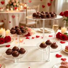 4-Tier Acrylic Wedding/Party/Birthday Cake Stand, Transparent Cupcake Display Rack For Desserts - Multicolor - View 4