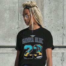 Dunkare Sneaker Match Graphic T-Shirt For Men And Women - Retro Gamma Blue 11s Streetwear | Unisex, Regular Fit, Vintage Style Y2K - 黑色 - 23號髒4s - 查看 6