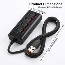 快速充電多口電源接條充電器 8 口集線器，配備 4 個 USB + 4 個 Type-C 接口 (25W 快速充電) 高速多口充電器適用於 5V USB 設備，適合電腦、筆記型電腦、平板電腦和其他設備，絕佳禮品套裝 - 查看 8