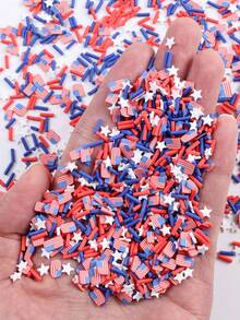 12g/20g Independence Day Polymer Clay Slices, Red White Blue Star & Flag Themed Nail Art Charm, USA Patriotic Nail Decorations For 4th Of July Manicure, DIY Nail Accessories For Women, Perfect For Holiday & Party Use, Nail Art Supplies - Multicolor - View 2