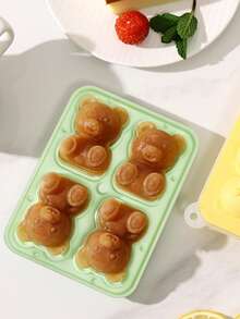 1pc Bear Shaped Ice Mold,Household Ice-Making Silicone,Summer,Squishies - Multicolor - View 2